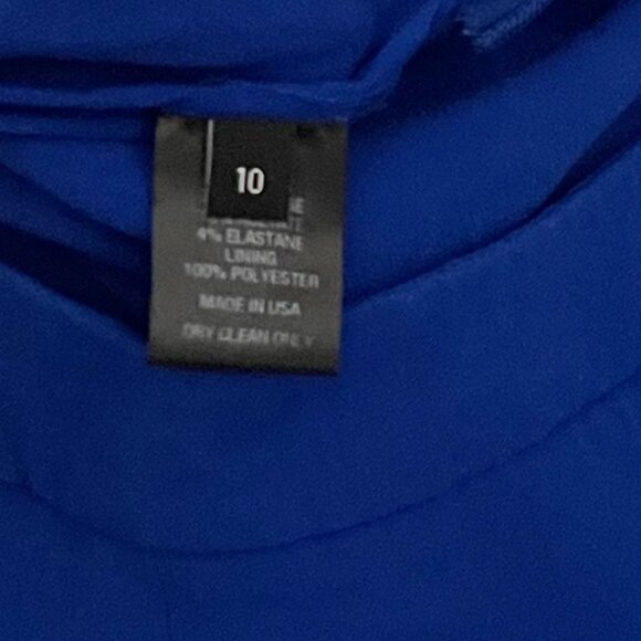 Brandon Maxwell Size 10 Cigarette Crepe Pullon High Rise Pants in Royal Blue - Picture 4 of 7